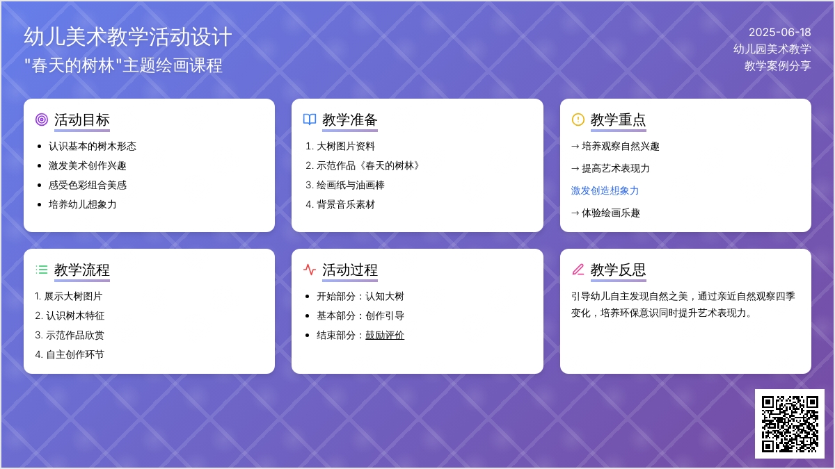 中班美术活动春天的树教案反思
