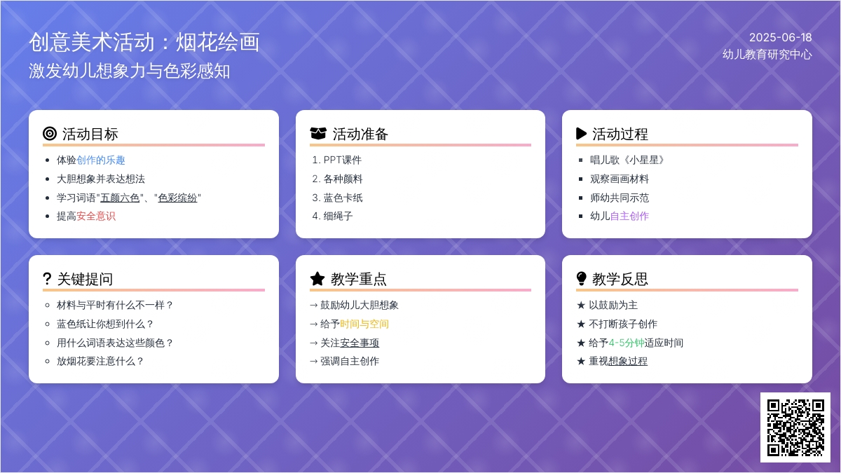 中班美术放烟花教案反思