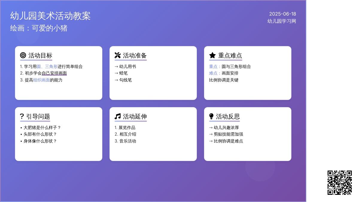 中班美术活动可爱的大肥猪教案反思