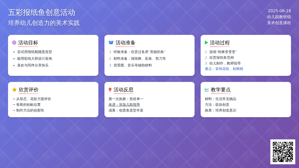 中班美术活动报纸鱼教案反思