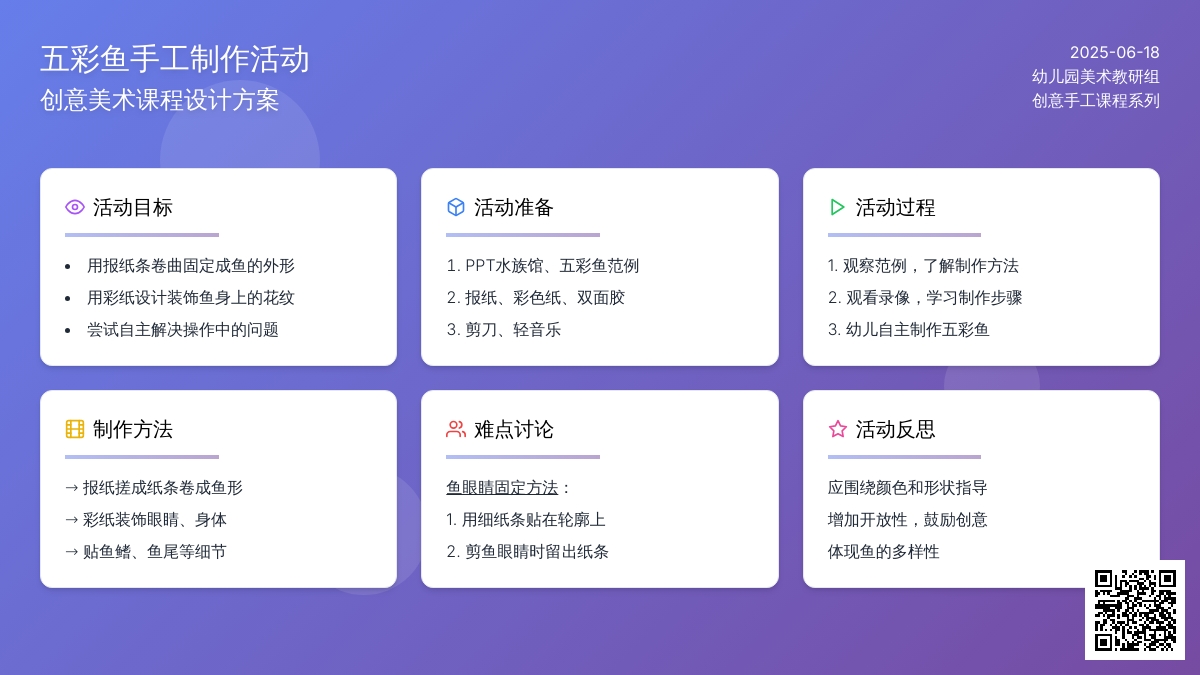 中班美术公开课五彩鱼教案反思