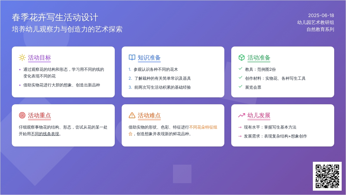 中班美术鲜花展览会教案