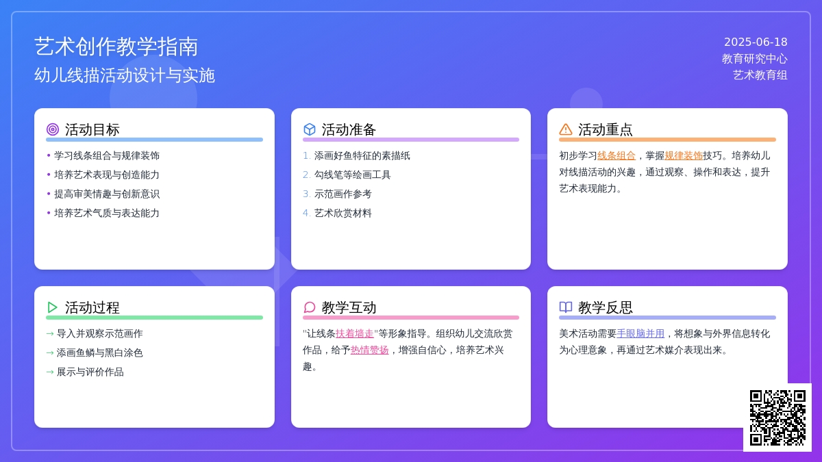 中班美术线和鱼教案反思