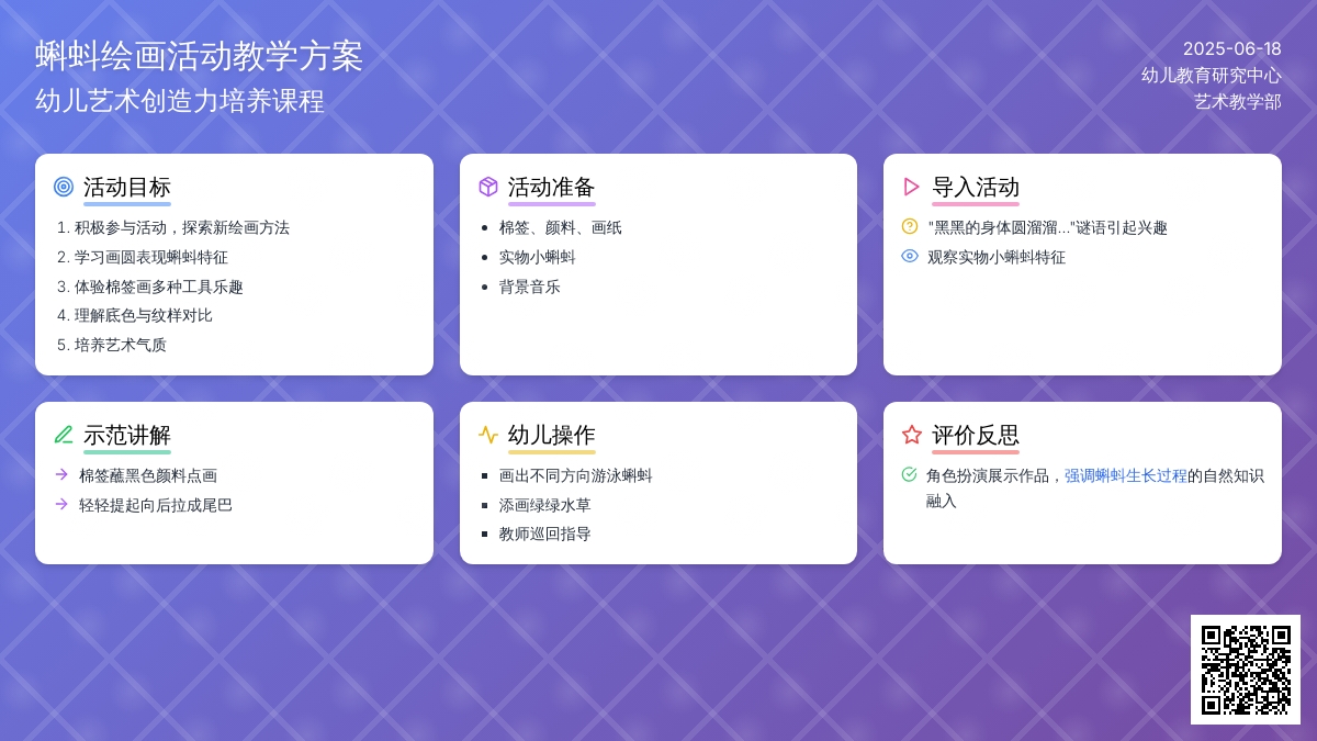 中班美术快乐的小蝌蚪教案反思