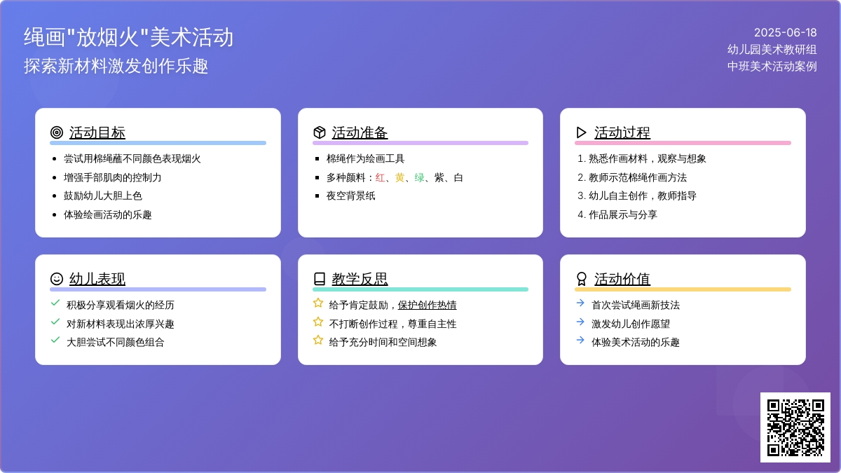 中班美术放烟火教案反思
