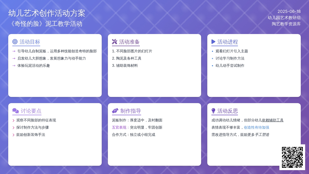 中班美工活动奇怪的脸教案反思