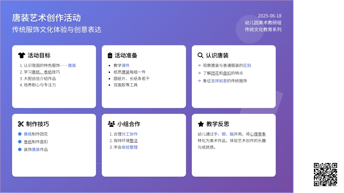 中班美工漂亮的唐装教案反思