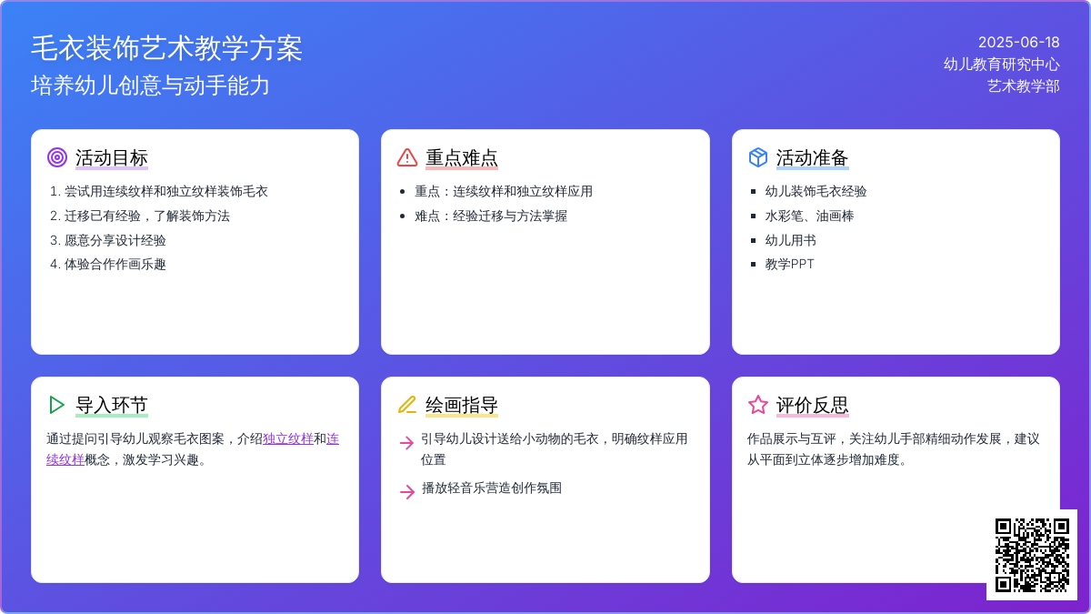 中班美术漂亮的毛衣教案反思