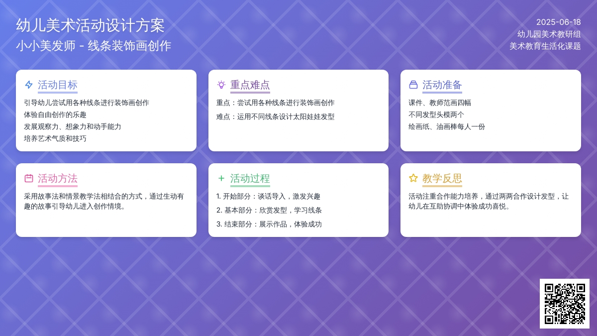 中班美术小小美发师教案反思
