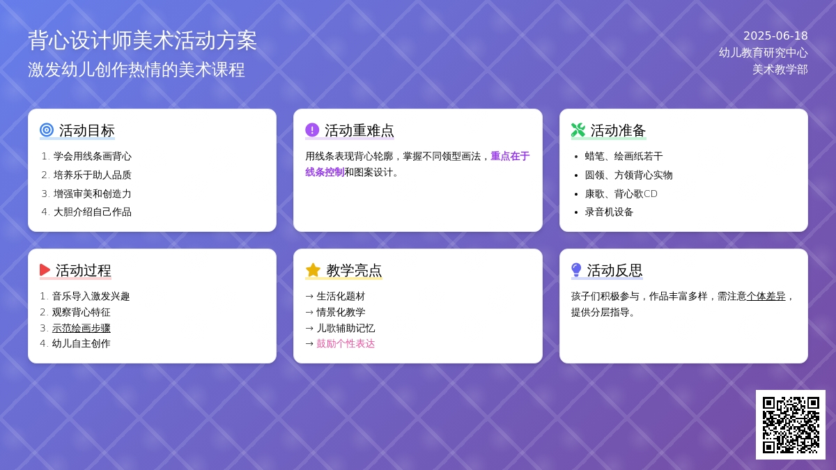 中班美术活动背心设计师教案反思