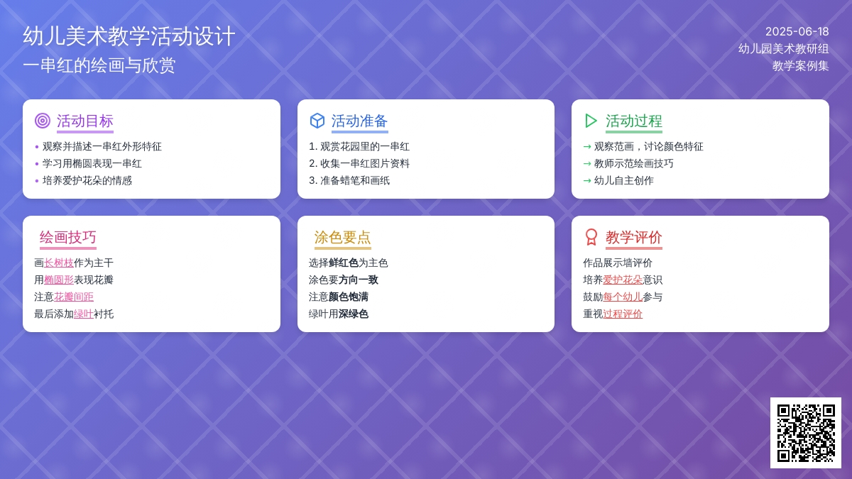 中班美术活动一串红教案反思