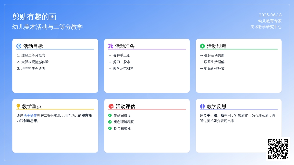 中班美术剪贴有趣的画教案反思