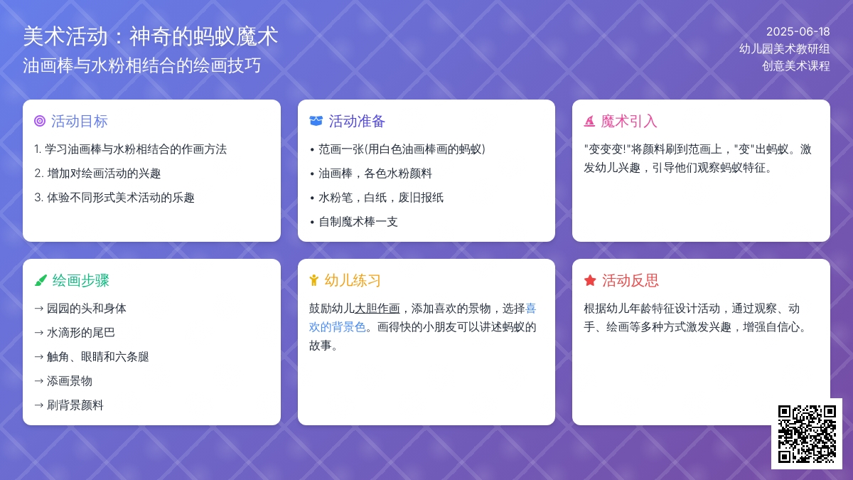 中班美术公开课小蚂蚁变出来了教案反思