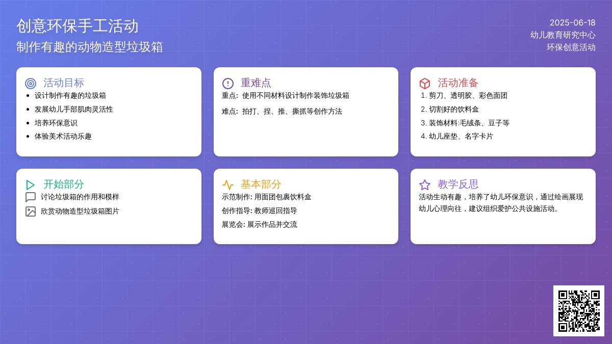 中班美术有趣的垃圾箱教案反思