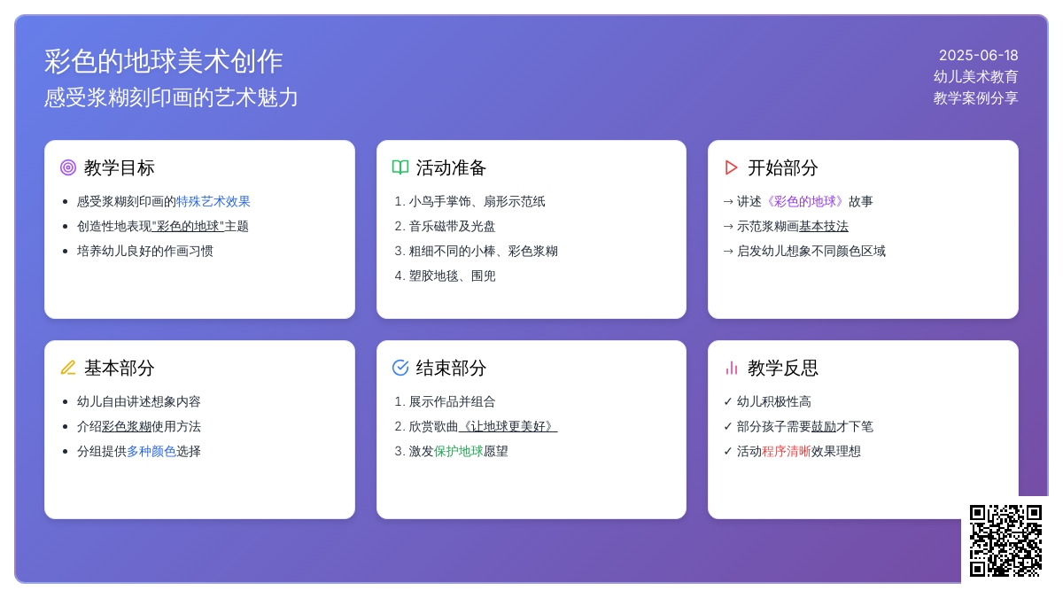 中班美术彩色的地球教案反思