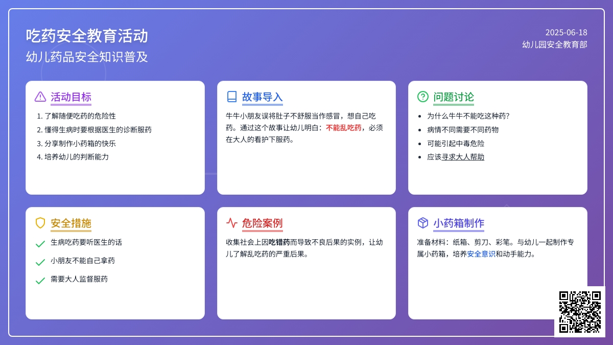 中班安全活动教案：安全吃药教案