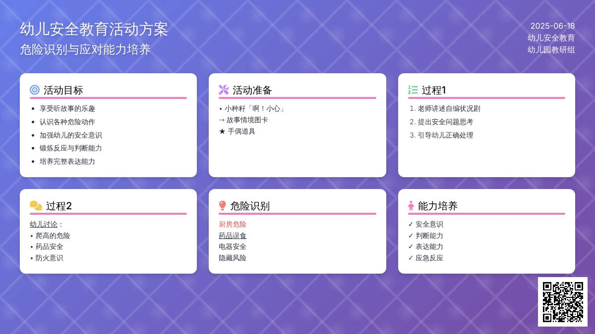 中班安全活动教案：在家的安全教案