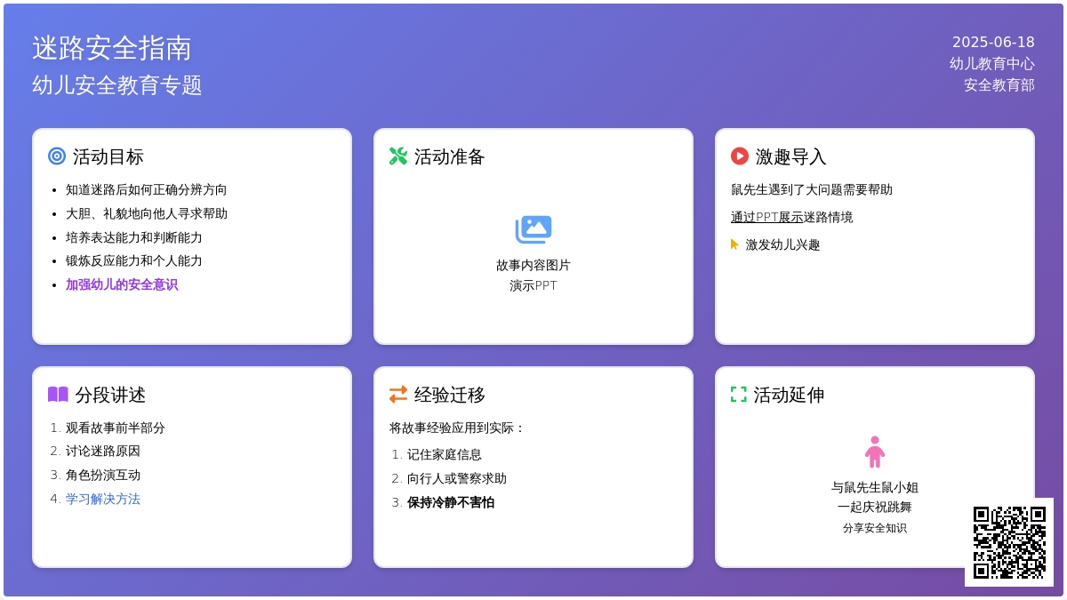 中班安全活动教案：迷路了怎么办教案