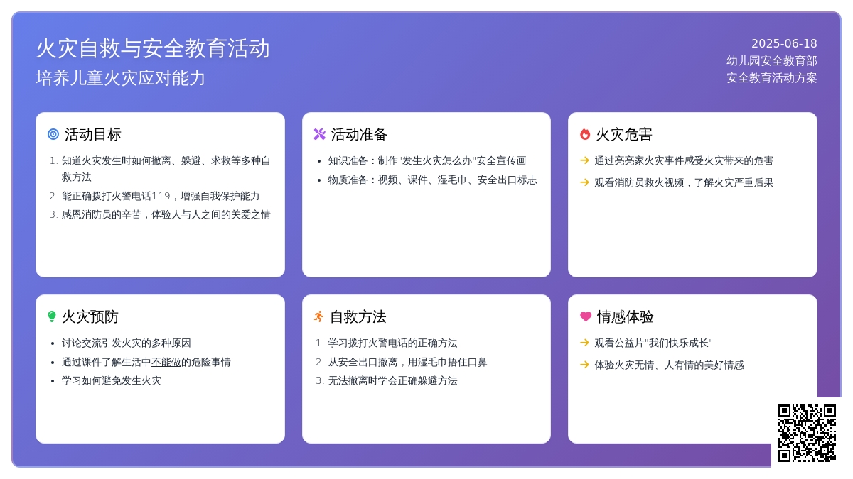 中班安全活动教案：遇到火灾我不怕教案