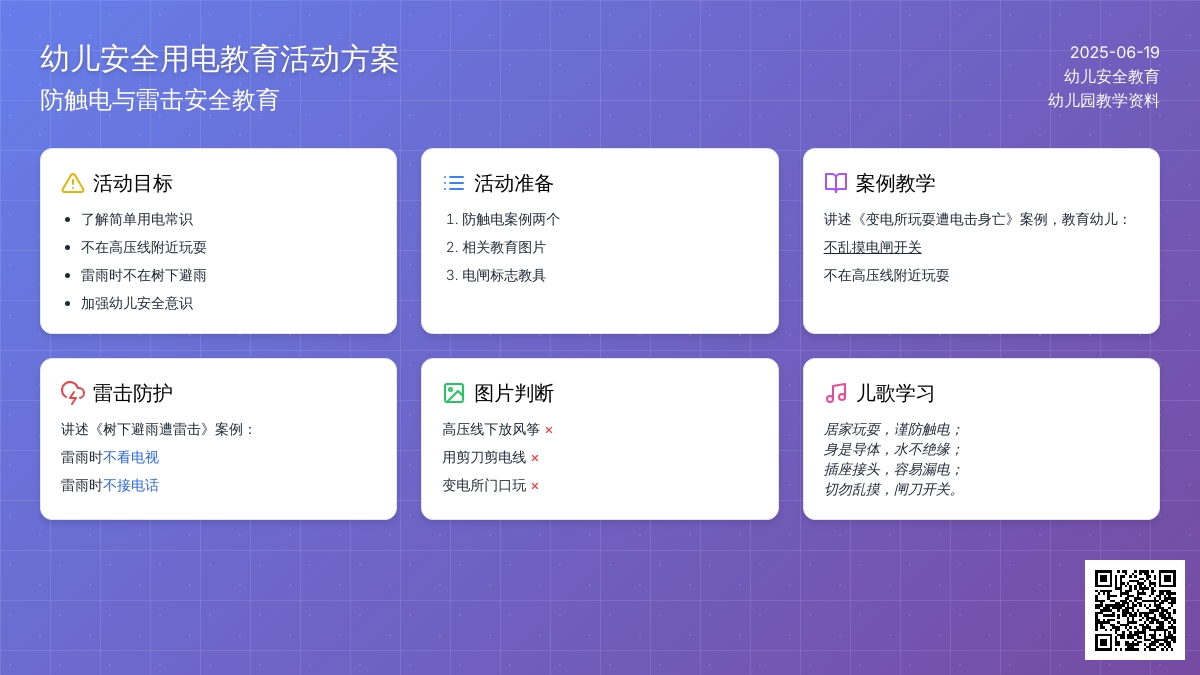中班安全活动教案：防雷电，防雷击教案