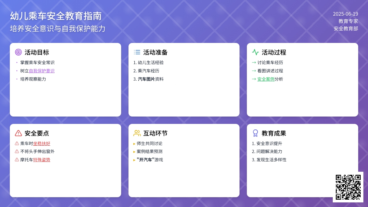 中班安全乘汽车教案