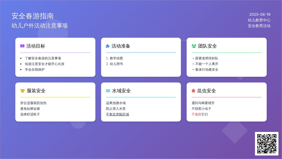 中班安全外出游玩小警钟教案