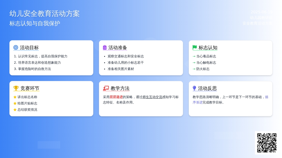 中班安全活动认标志讲安全教案反思