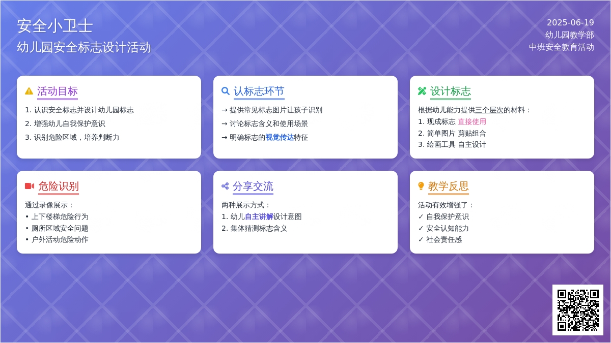 中班安全安全小卫士教案反思