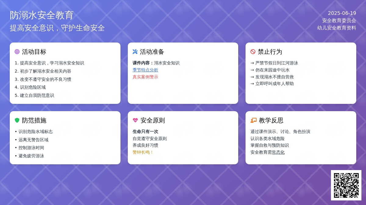 中班安全活动教育预防溺水教案反思