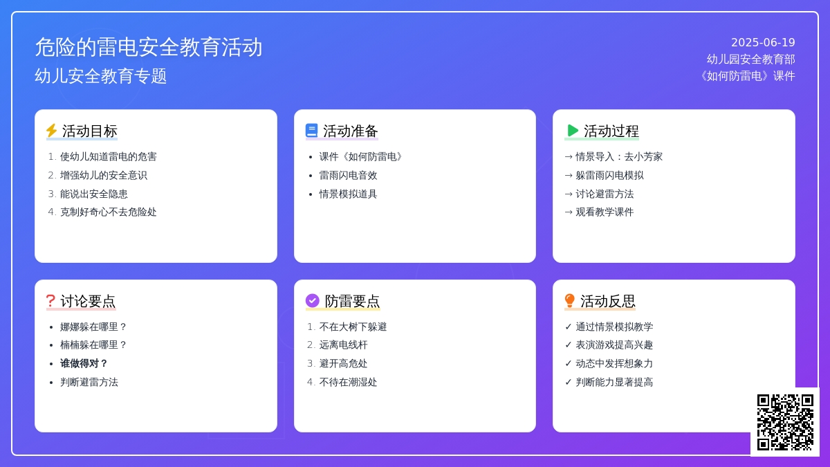 中班安全教育活动如何防雷电教案反思