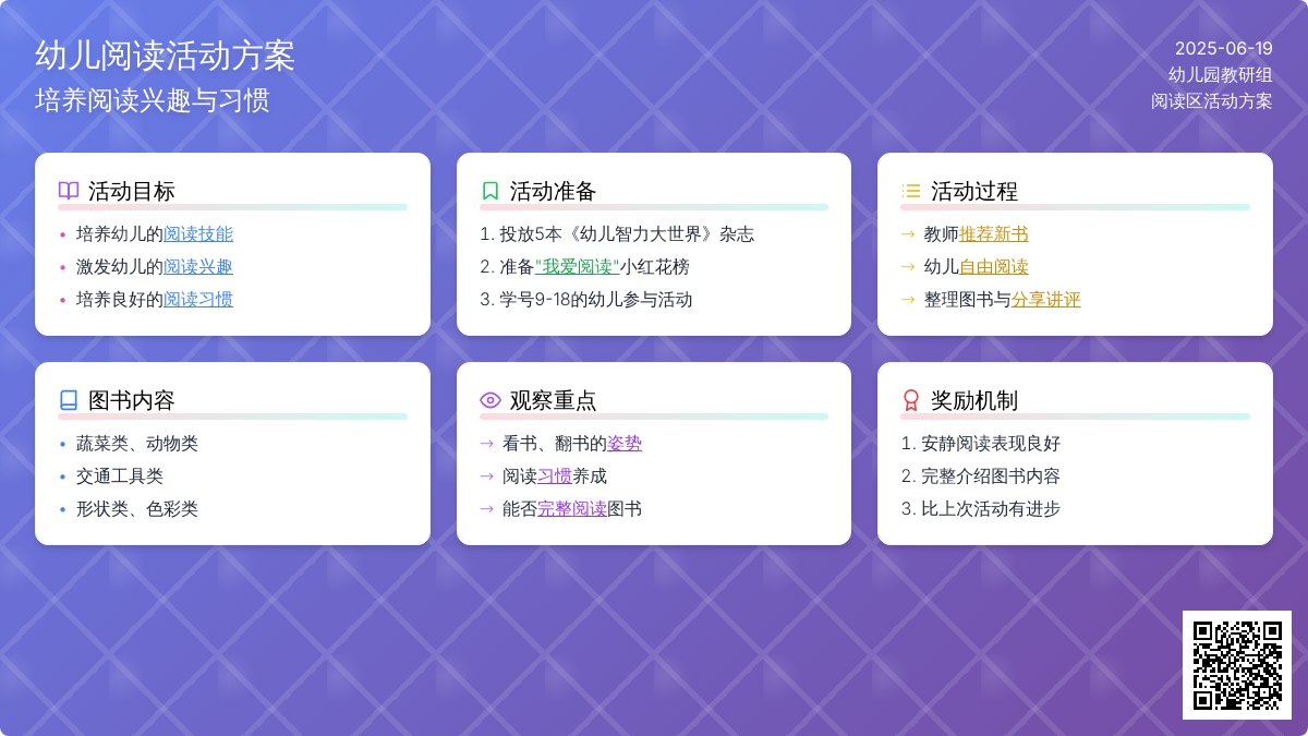 中班阅读区域小组活动培养幼儿的阅读技能教案