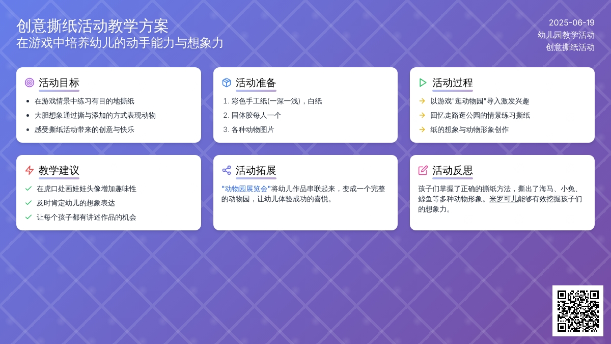 中班撕贴想象画逛动物园教案反思
