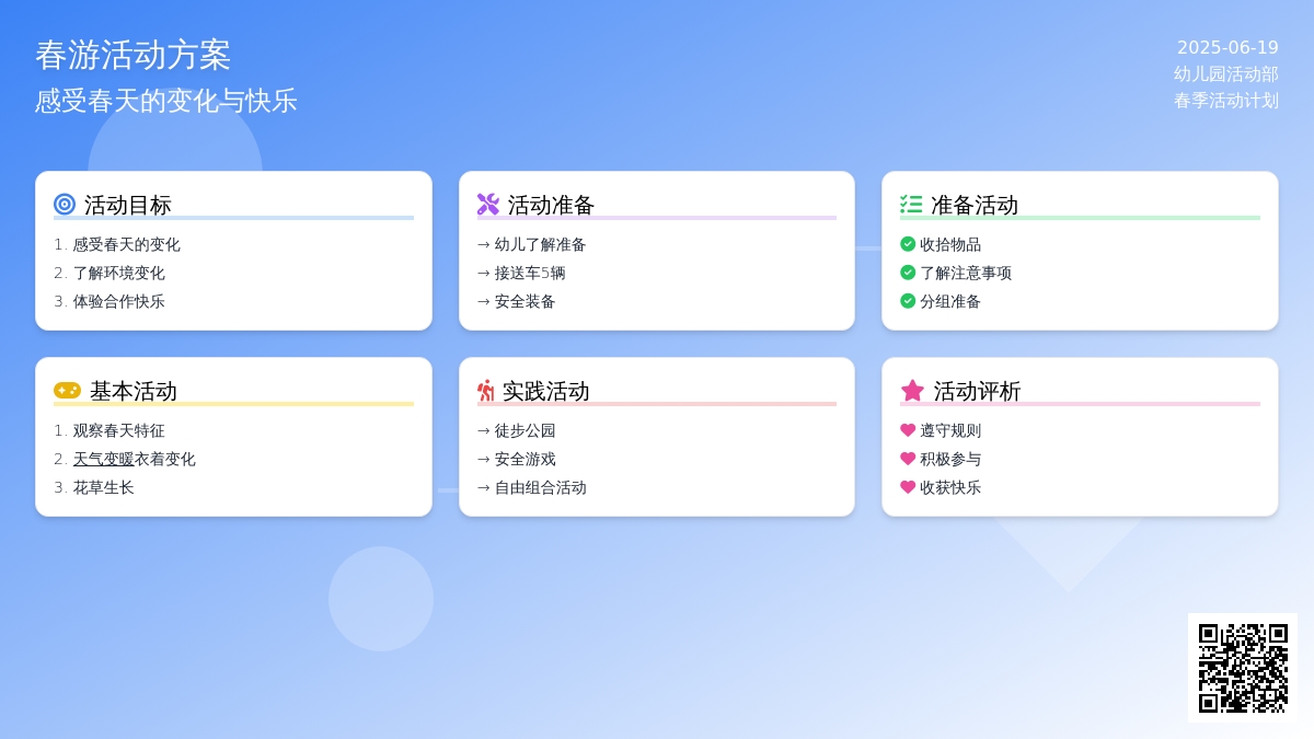 幼儿园春游活动美丽的公园教案