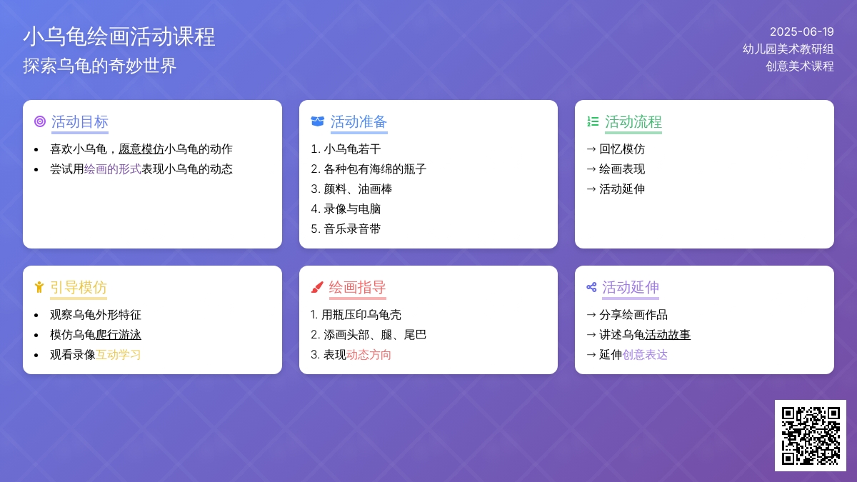 中班主题小乌龟的样子教案
