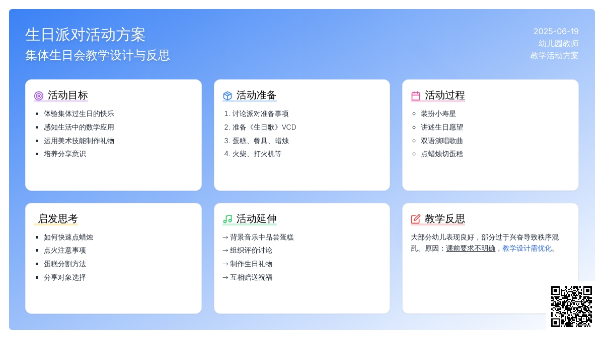 中班主题快乐生日会教案反思