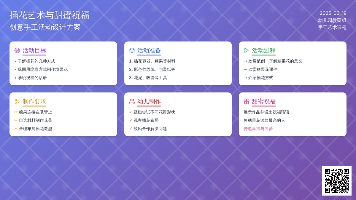 中班插花：甜蜜的祝福教案