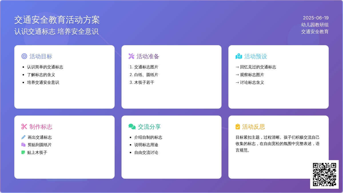 中班综合活动马路上的交通标志教案反思
