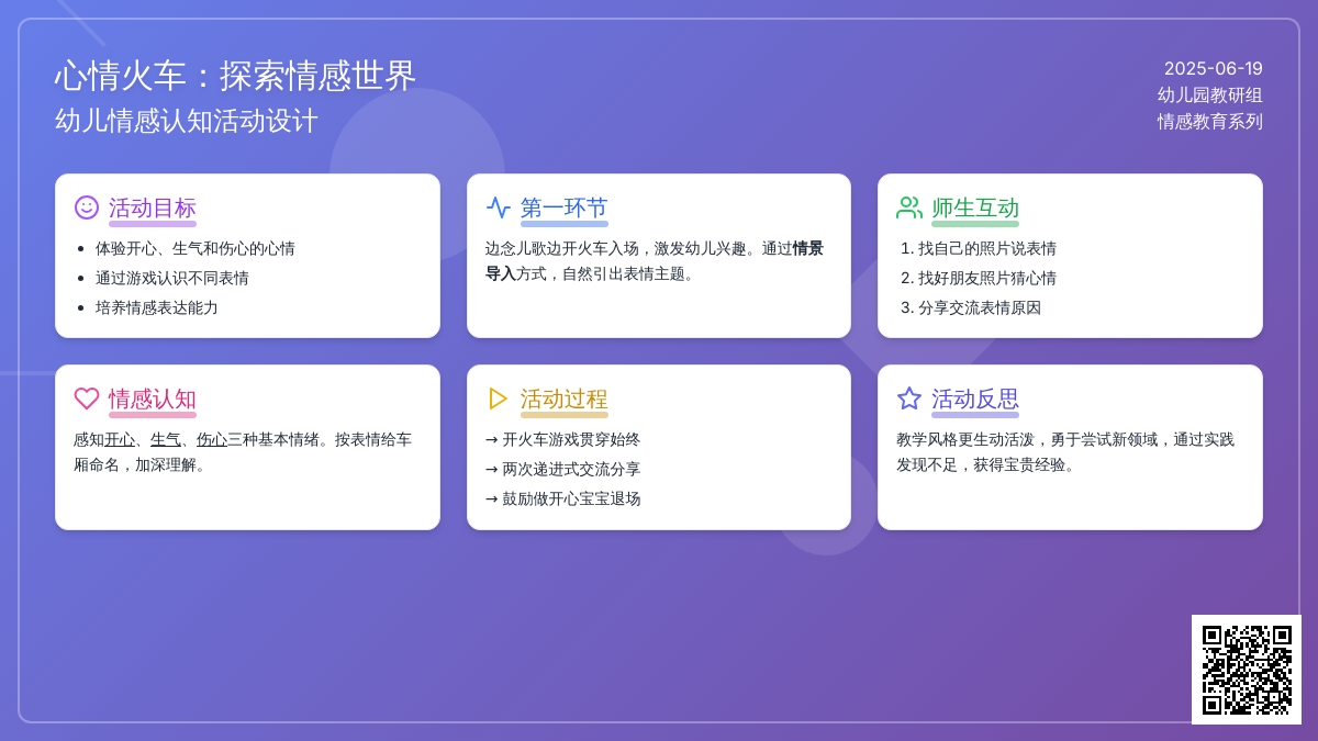 中班活动心情火车教案反思