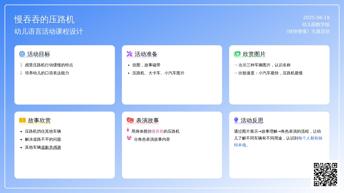 中班主题慢吞吞的压路机教案反思