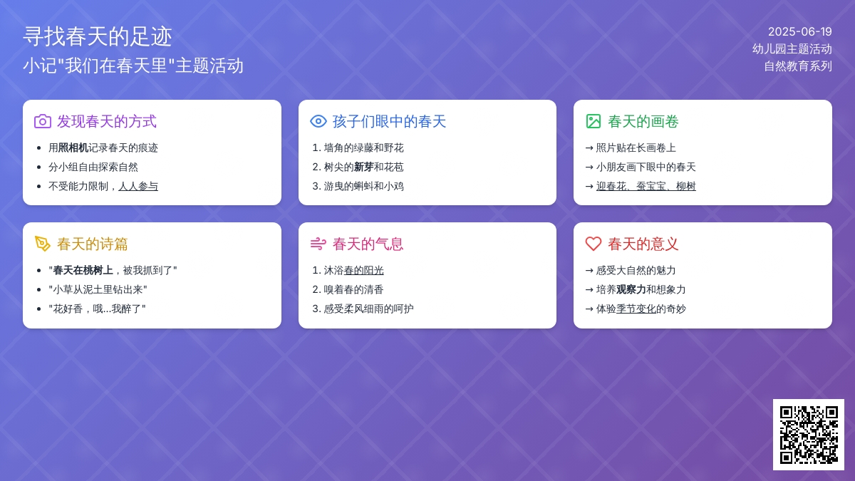 中班主题寻找春天的足迹教案