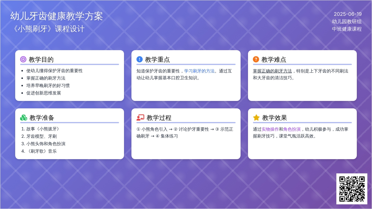 中班主题小熊学刷牙教案
