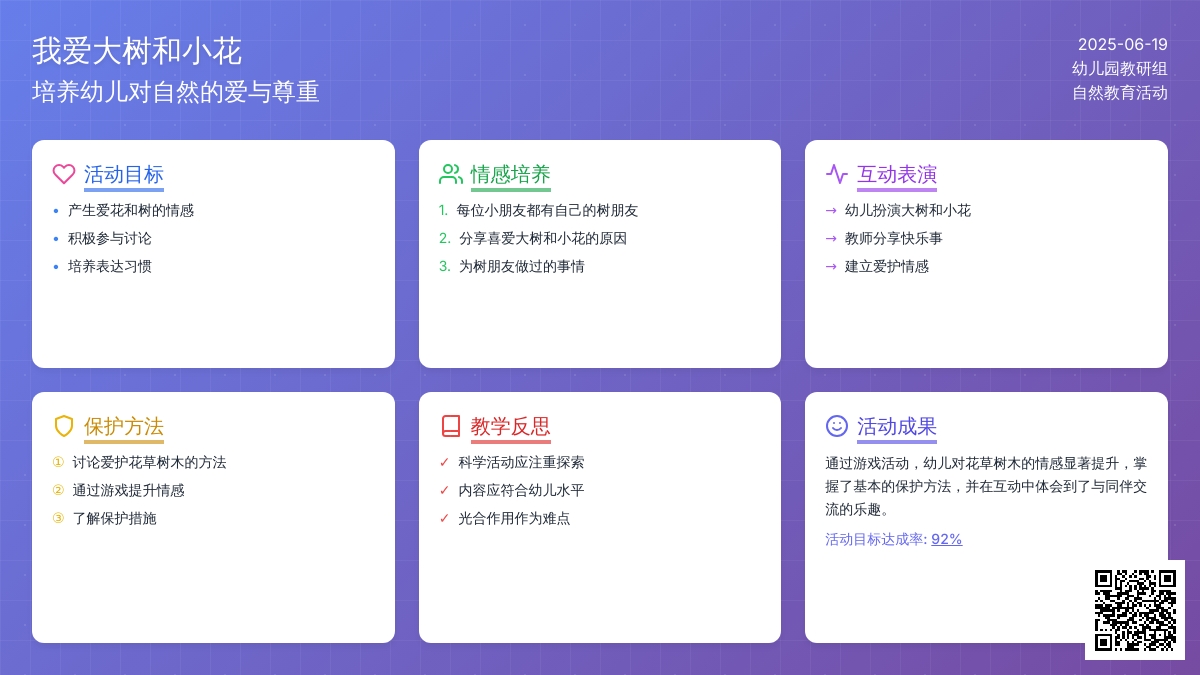 中班主题公开课我爱大树和小花教案反思