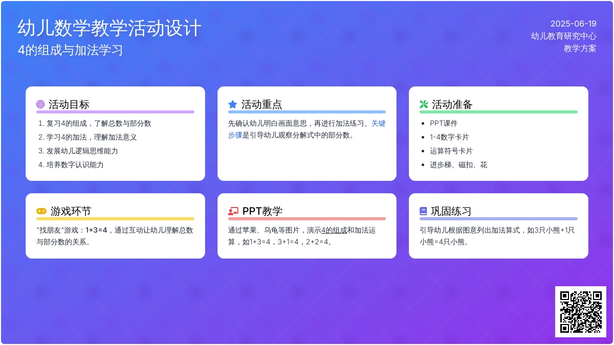 中班主题学习4的加法教案反思