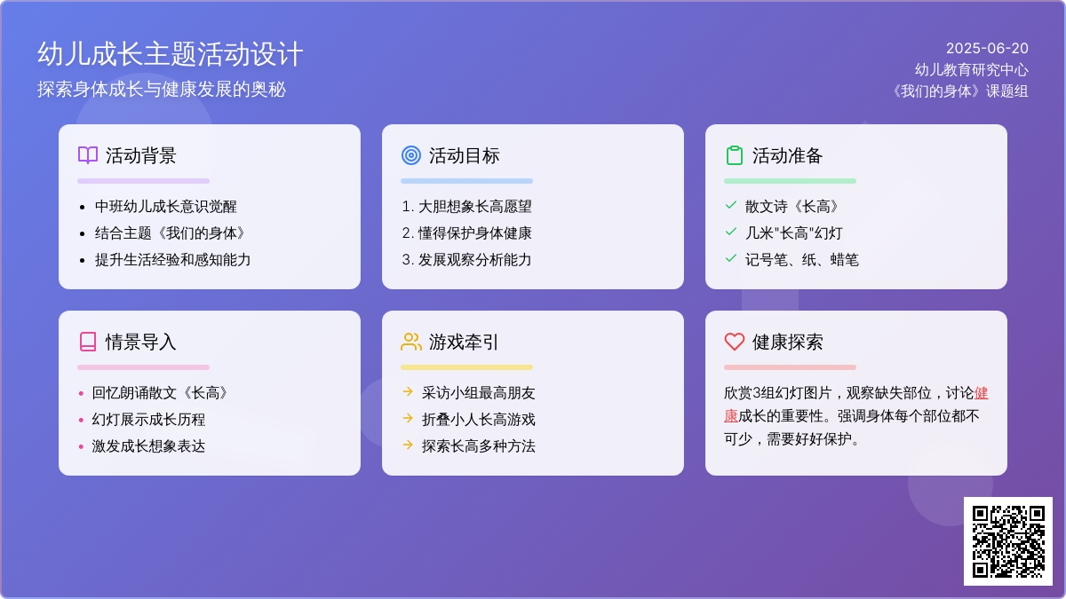 中班主题快快长高教案反思