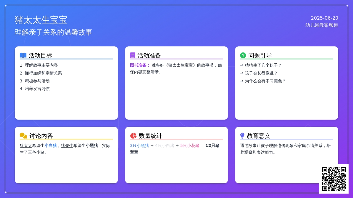 中班主题猪太太生孩子教案