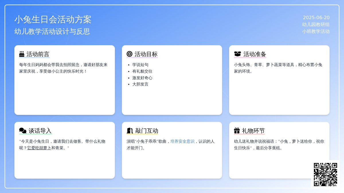 中班主题小兔子过生日教案反思