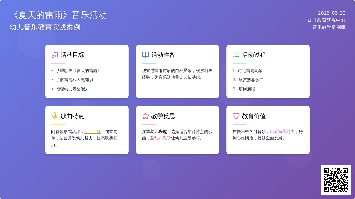 中班主题夏天的雷雨教案反思