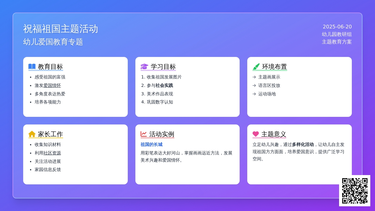 中班主题祝福祖国教案反思