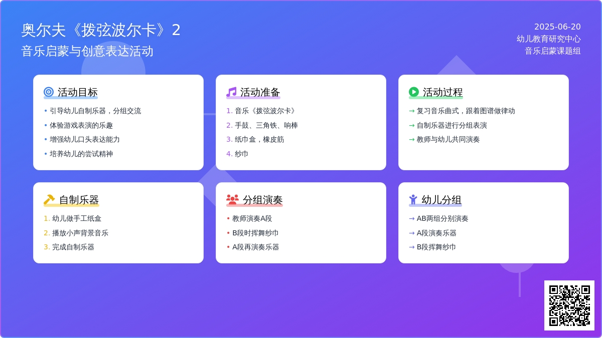 中班主题公开课拨弦波尔卡教案
