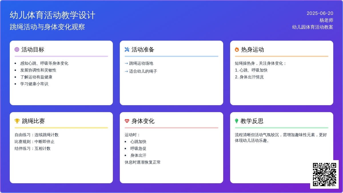 中班主题我爱跳绳教案反思